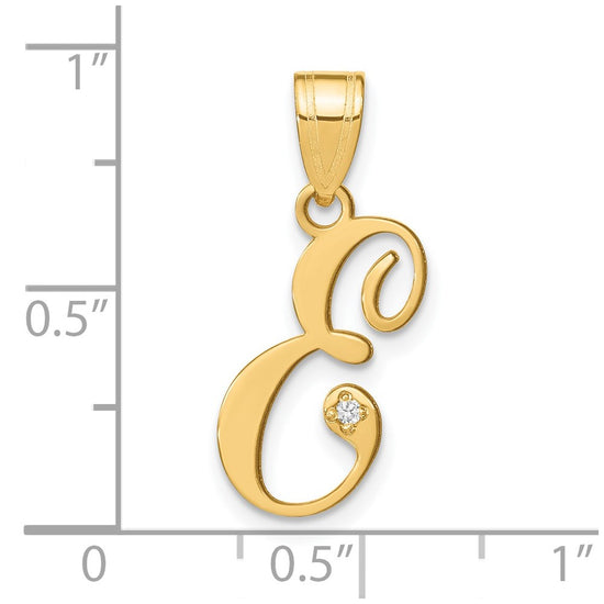 Script Letter with Diamond Pendants