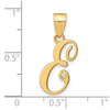 Script Letter with Diamond Pendants