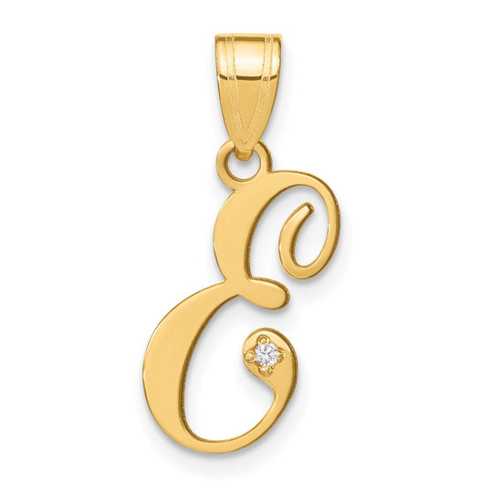 Script Letter with Diamond Pendants