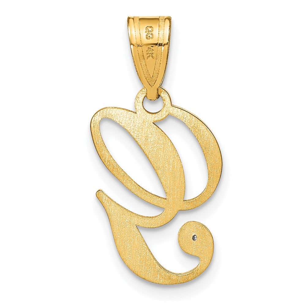 Script Letter with Diamond Pendants