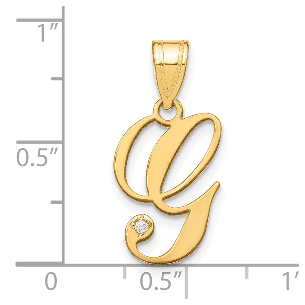 Script Letter with Diamond Pendants