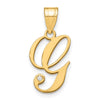 Script Letter with Diamond Pendants