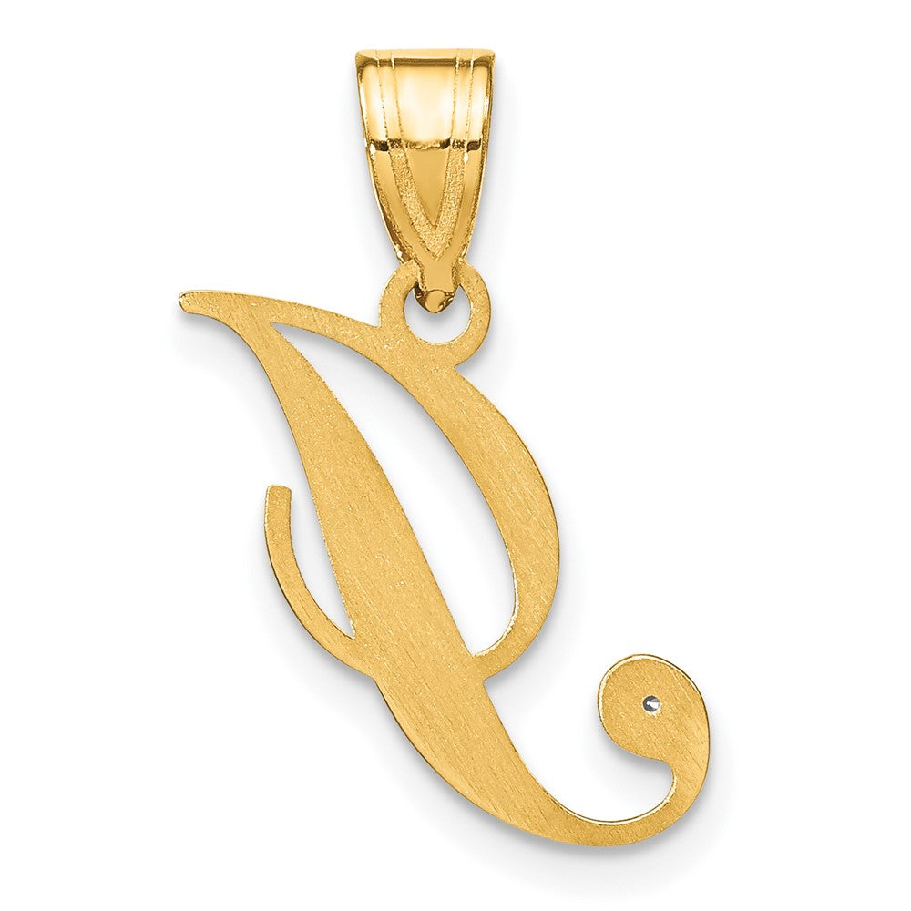 Script Letter with Diamond Pendants