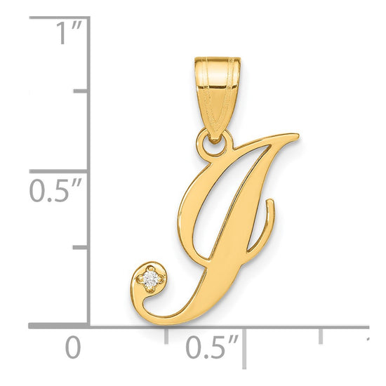 Script Letter with Diamond Pendants