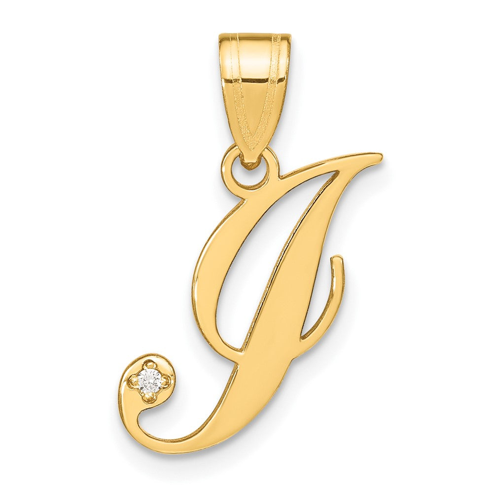 Script Letter with Diamond Pendants