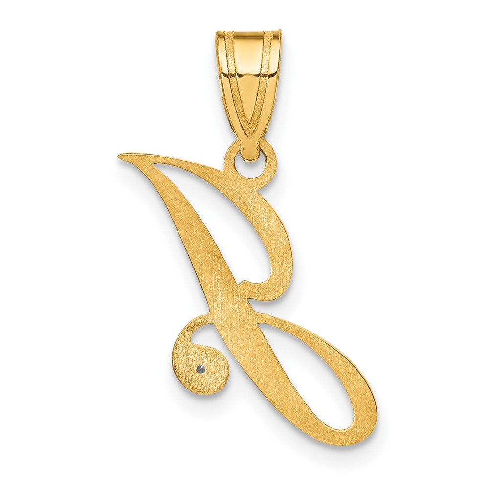 Script Letter with Diamond Pendants