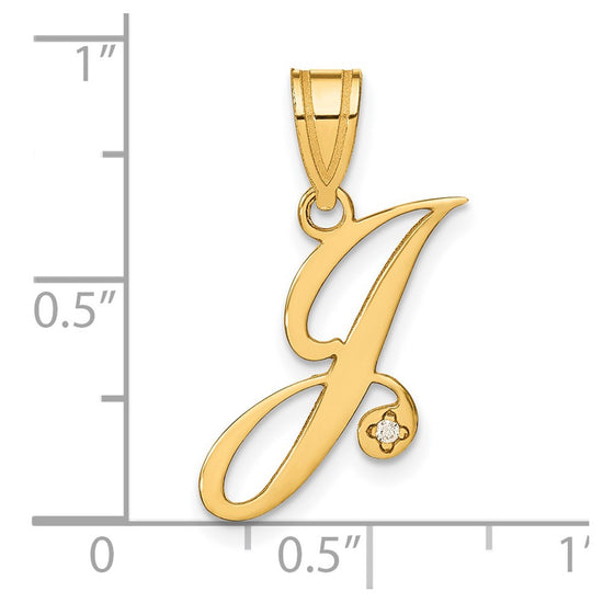 Script Letter with Diamond Pendants