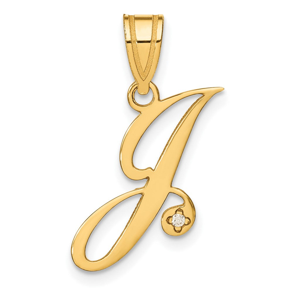 Script Letter with Diamond Pendants