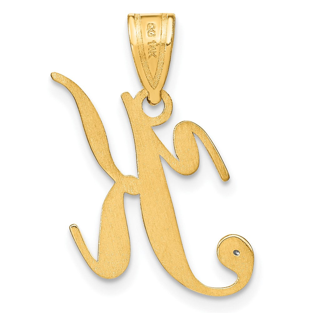 Script Letter with Diamond Pendants