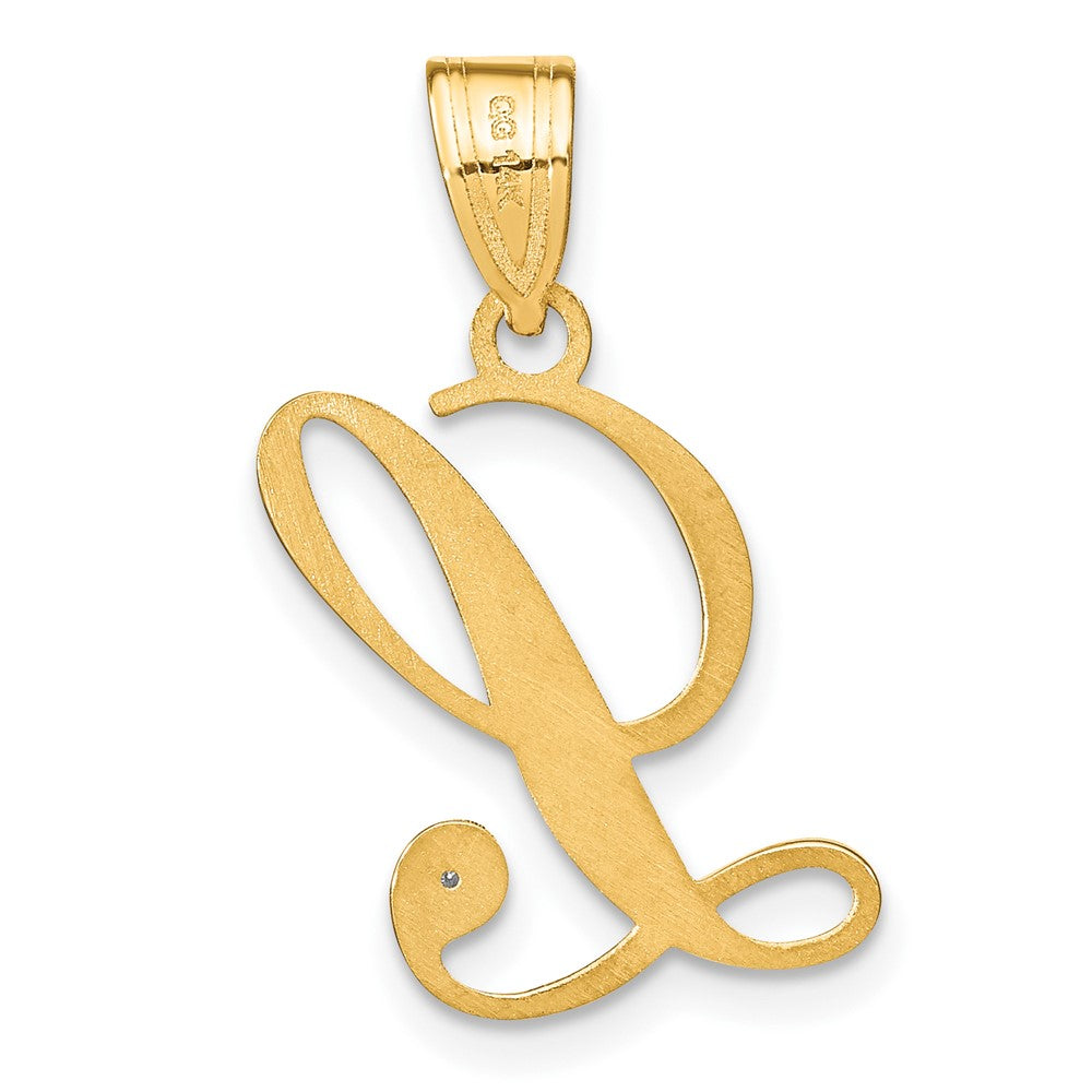 Script Letter with Diamond Pendants