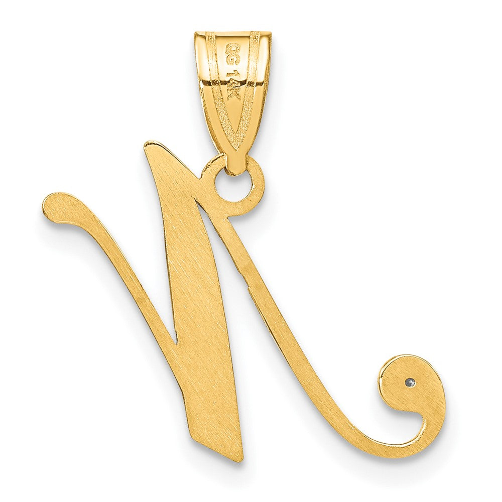 Script Letter with Diamond Pendants