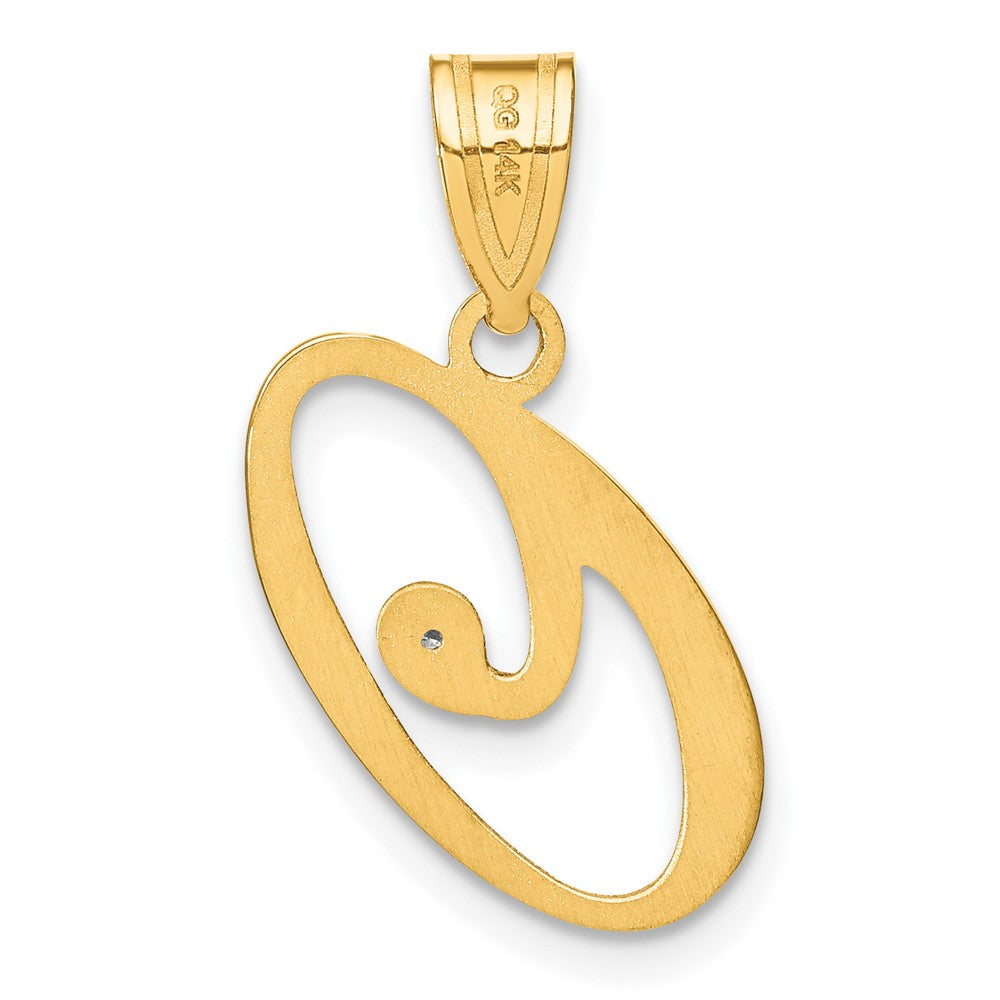 Script Letter with Diamond Pendants