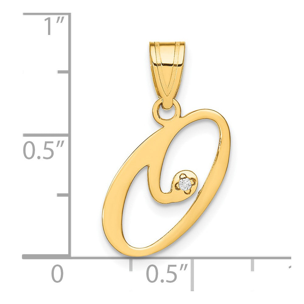 Script Letter with Diamond Pendants