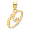 Script Letter with Diamond Pendants