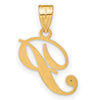 Script Letter with Diamond Pendants