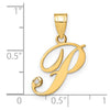Script Letter with Diamond Pendants