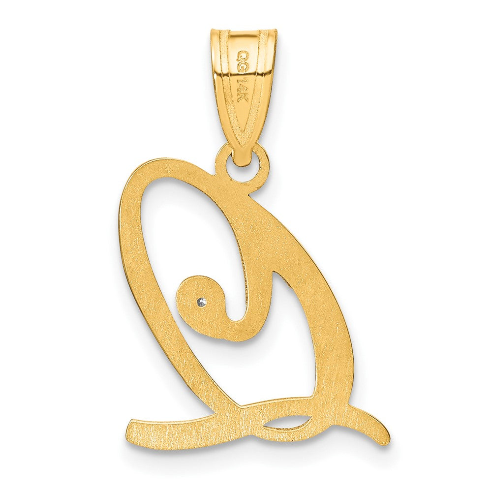 Script Letter with Diamond Pendants