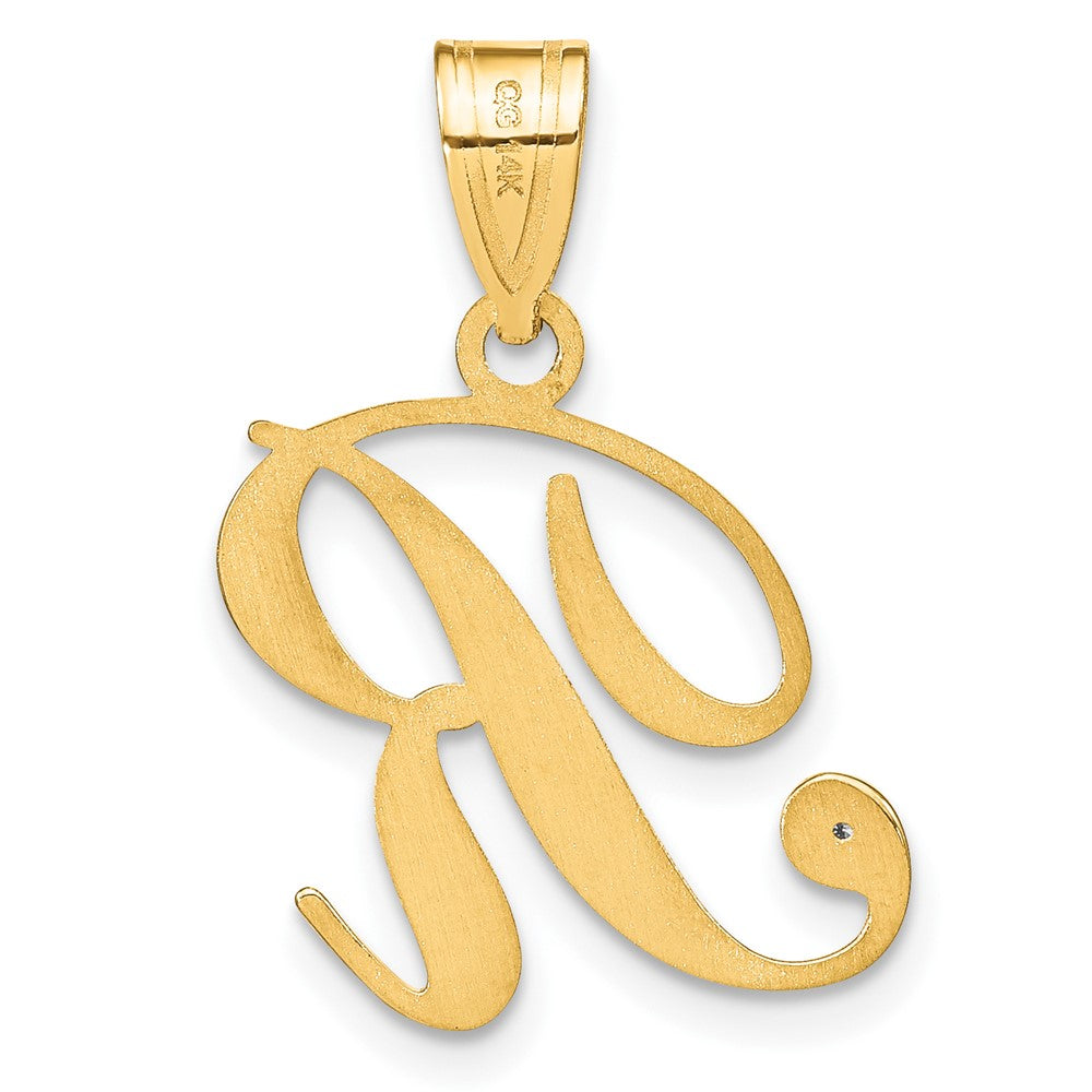 Script Letter with Diamond Pendants