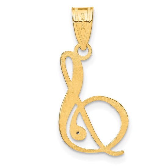 Script Letter with Diamond Pendants