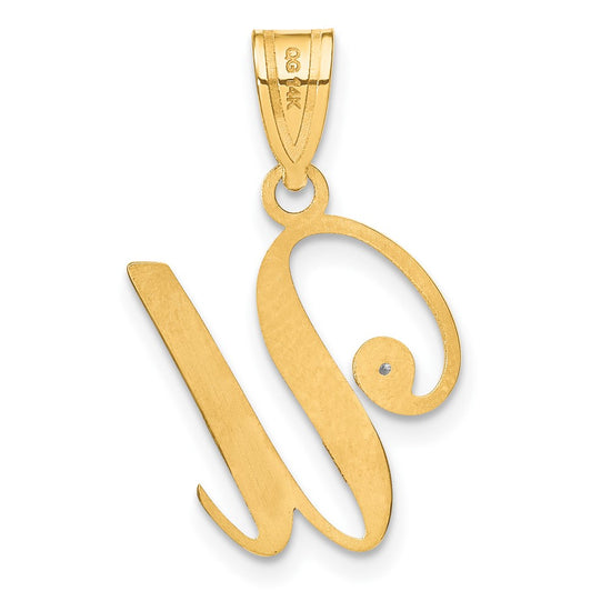 Script Letter with Diamond Pendants
