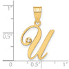Script Letter with Diamond Pendants