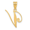 Script Letter with Diamond Pendants
