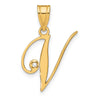 Script Letter with Diamond Pendants