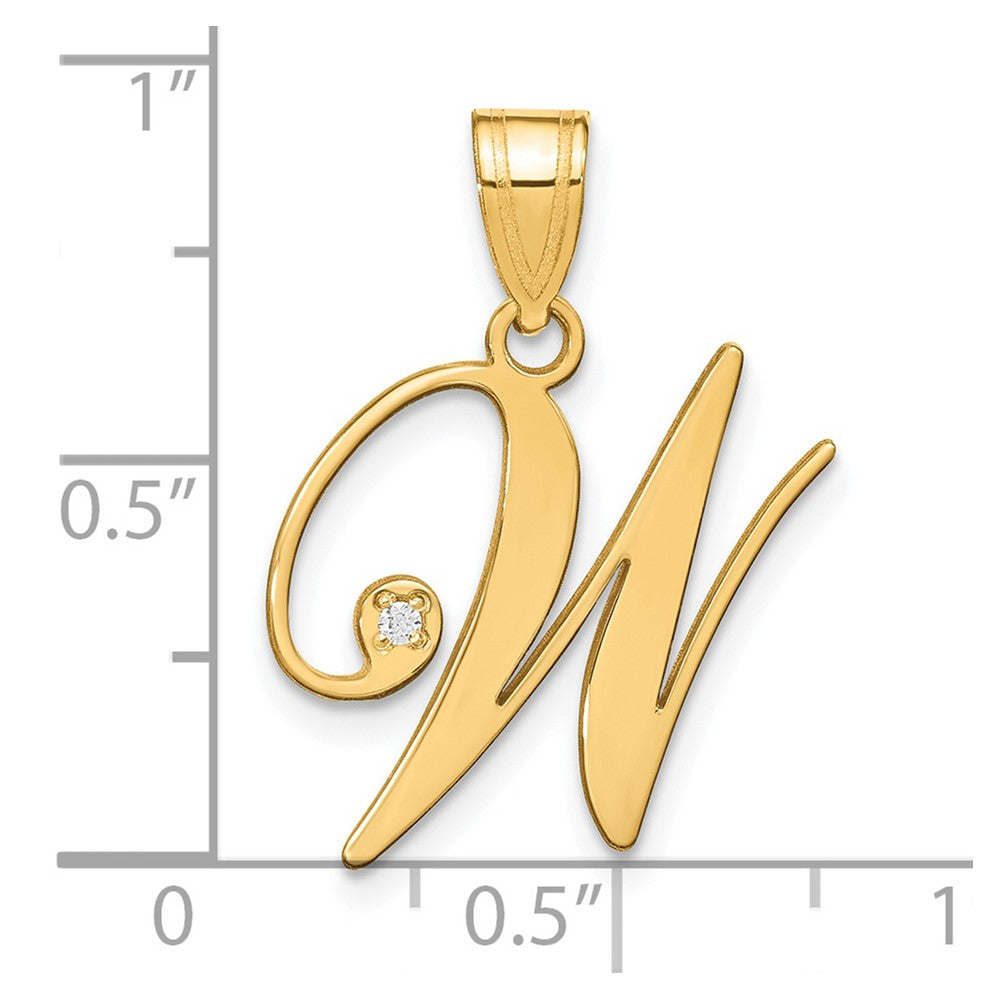Script Letter with Diamond Pendants