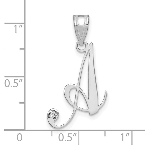 Script Letter with Diamond Pendants