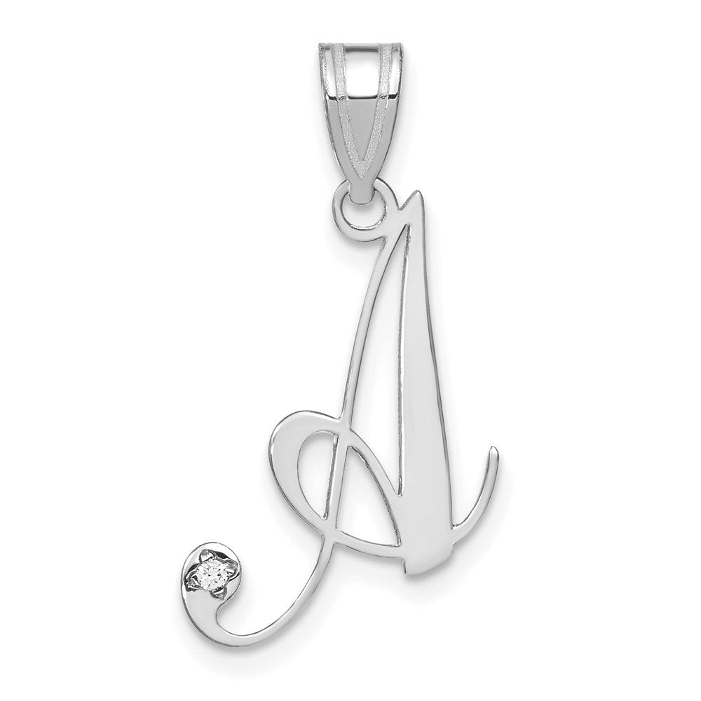 Script Letter with Diamond Pendants