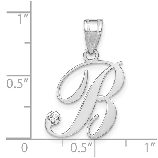 Script Letter with Diamond Pendants