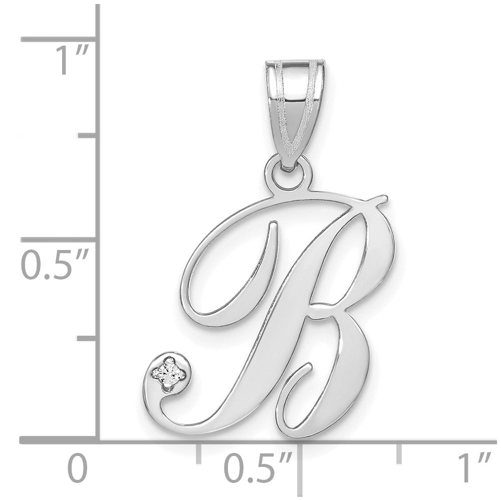 Script Letter with Diamond Pendants