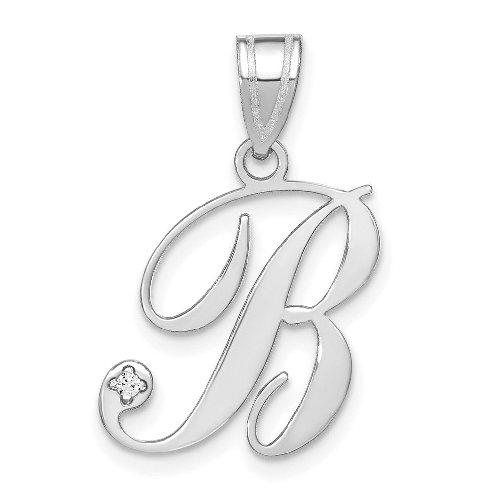 Script Letter with Diamond Pendants