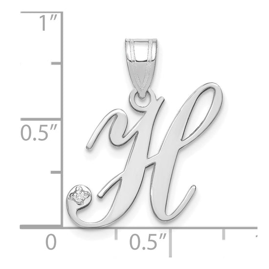Script Letter with Diamond Pendants