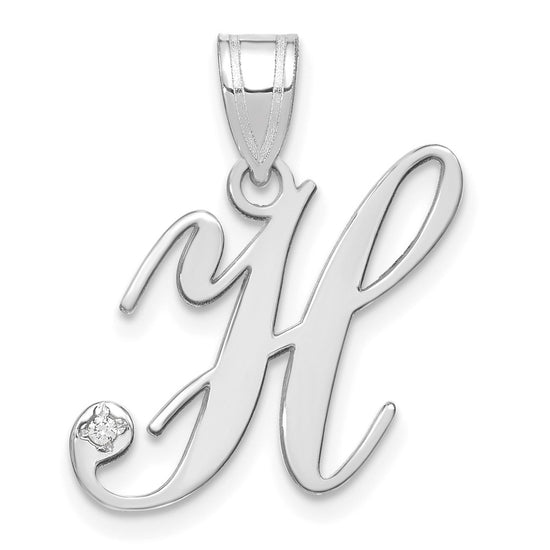 Script Letter with Diamond Pendants