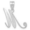 Script Letter with Diamond Pendants