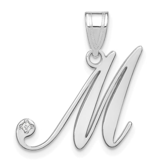 Script Letter with Diamond Pendants