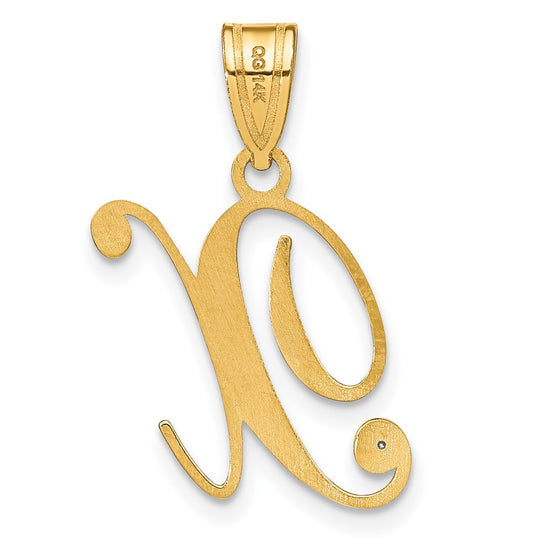 Script Letter with Diamond Pendants