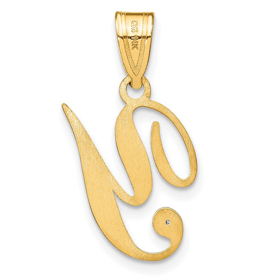 Script Letter with Diamond Pendants