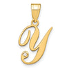 Script Letter with Diamond Pendants