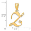 Script Letter with Diamond Pendants