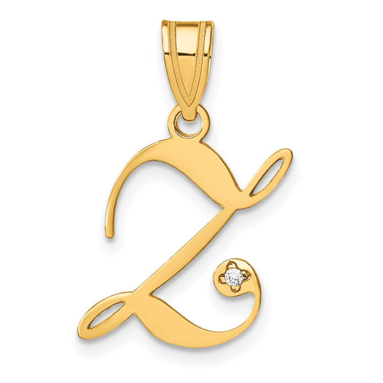 Script Letter with Diamond Pendants