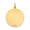 14k Solid Polished Smiley Face Pendant