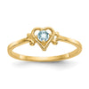 Birthstone Heart Ring