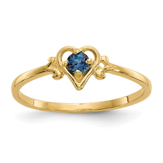 Birthstone Heart Ring