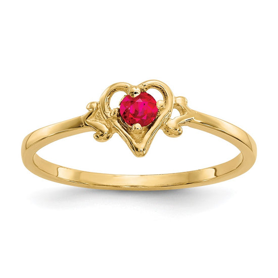 Birthstone Heart Ring