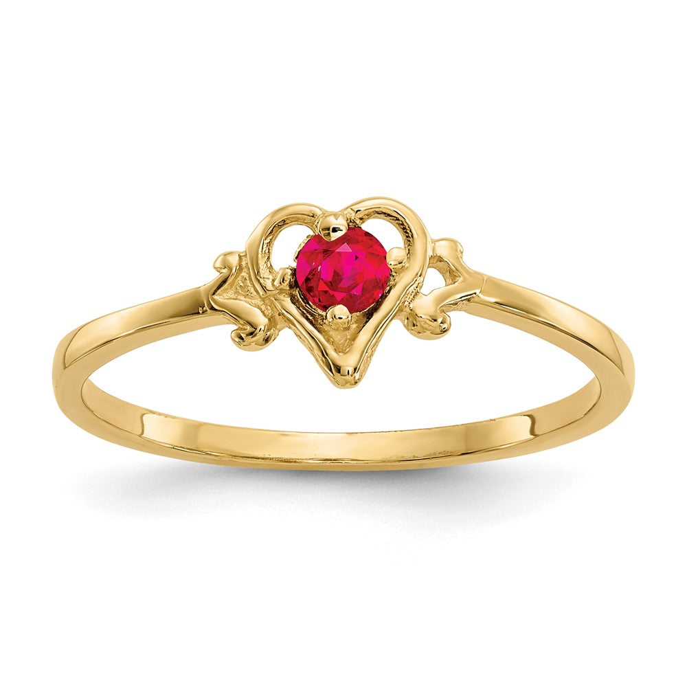 Birthstone Heart Ring
