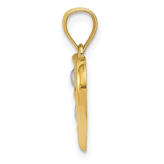 Gold Polished Heart Pendant