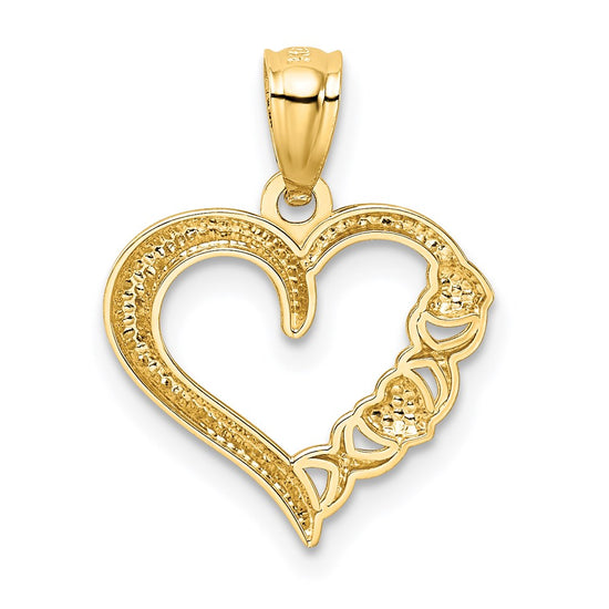 Gold Polished Heart Pendant