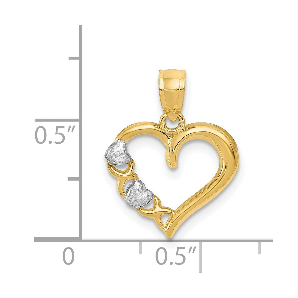 Gold Polished Heart Pendant